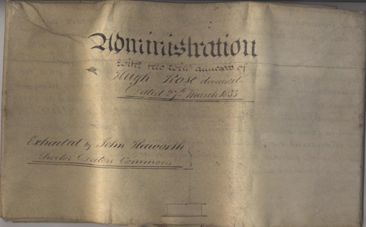 Will of Hugh Rose of Brewood, Stafford 1832