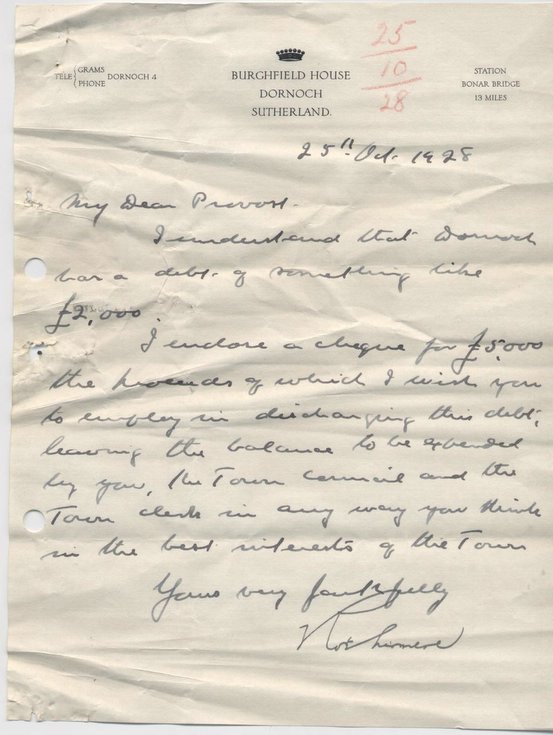 Gift from Viscount Rothermere 1928