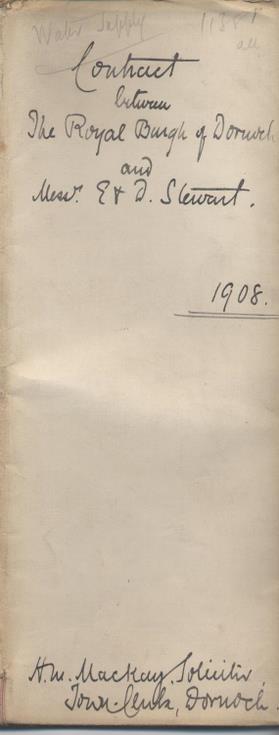 Contract for construction of water supply 1908
