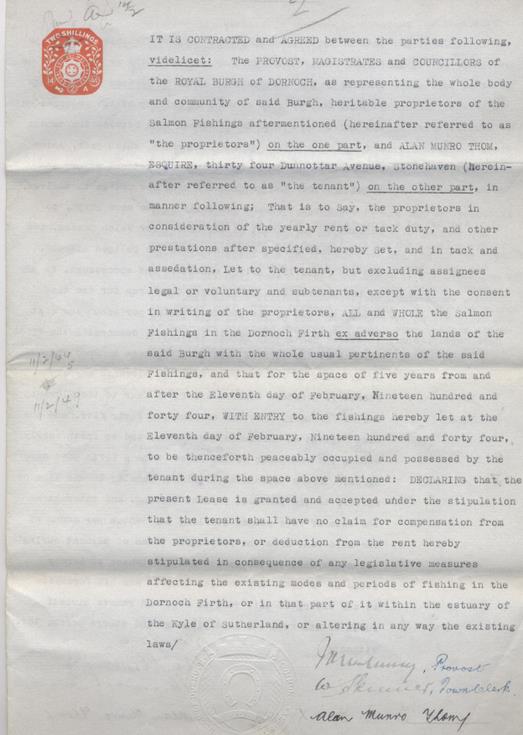 Lease burgh of Dornoch and AM Thom 1944
