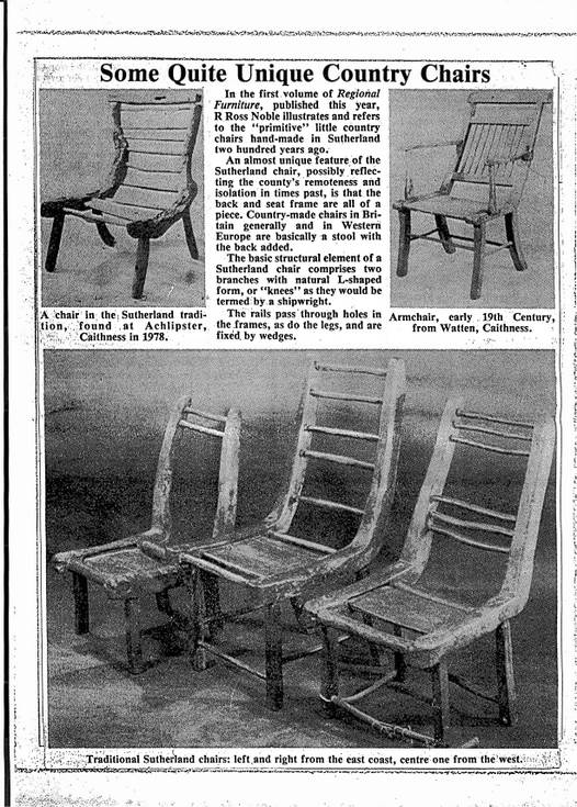 Traditional Sutherland and Caithness chairs
