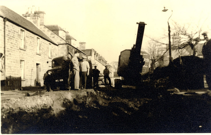 Workmen at Castle Street roadworks 1961