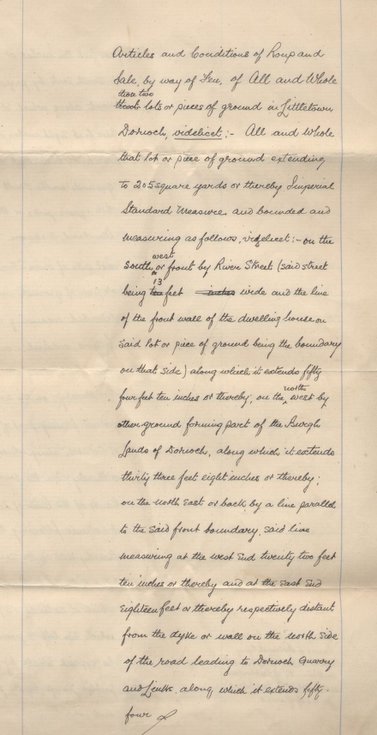 Articles of roup ~ Williams Cottage, Littletown 1930