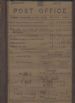 Framed notice of Dornoch Post Office delivery and despatch times