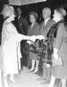 Queen Mother meeting local people at opening of Dornoch Academy