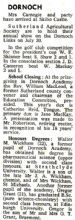 Dornoch report in the Northern Times